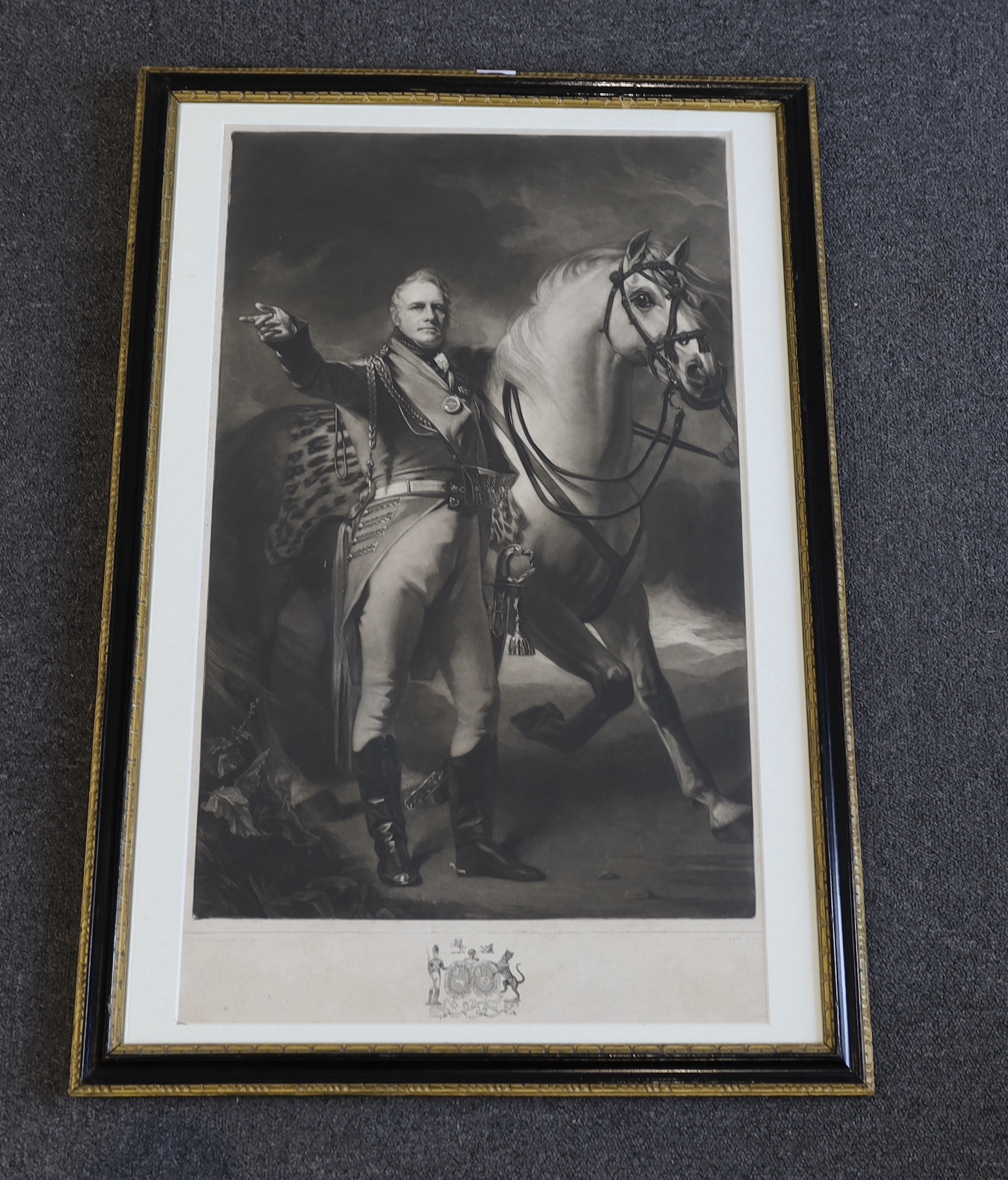 Thomas Hodgetts after Sir Henry Raeburn R.A., proof mezzotint before letters, 'General Sir David Baird', visible sheet 69 x 40cm